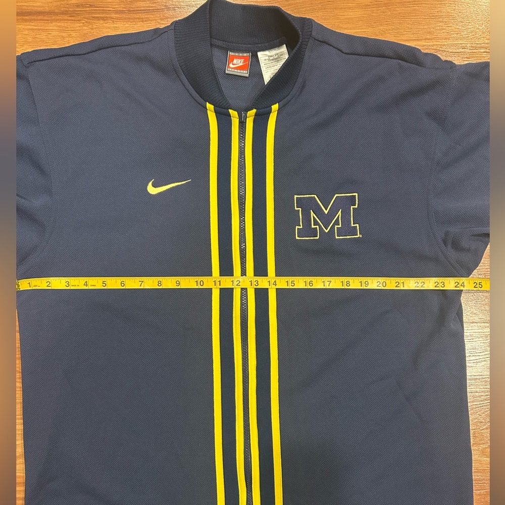Nike University of Michigan Full Zip Knit Vintage Y2K Warm up Jacket Men’s Large - Picture 7 of 9